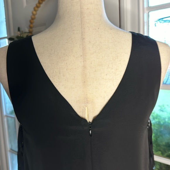 Kenzie Sz S Sleeveless Black Dress w/Fringe - Picture 5 of 9
